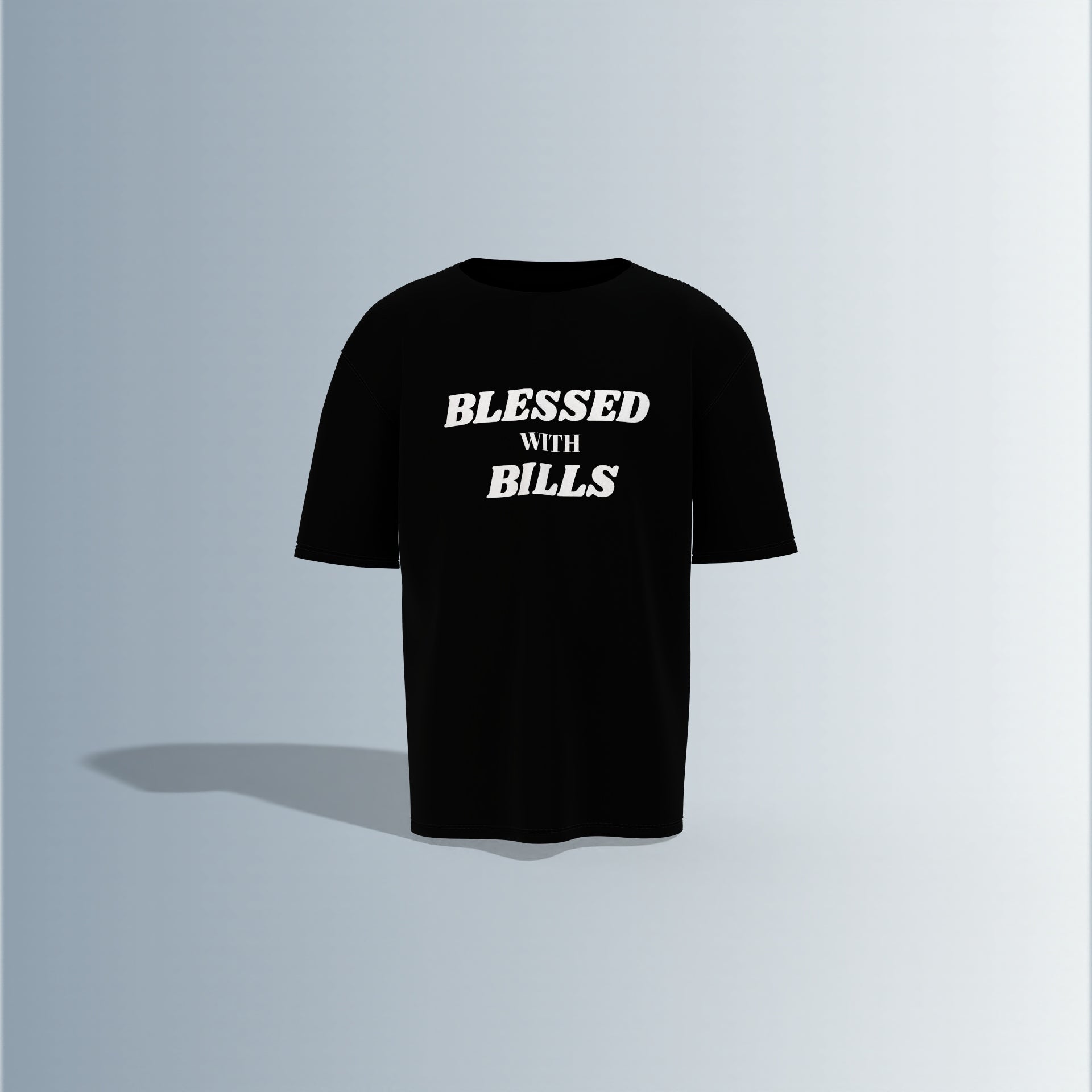 Blessed With Bills – Hustler’s Faith-Inspired Streetwear Tee for the Money-Minded Oversized T-shirt