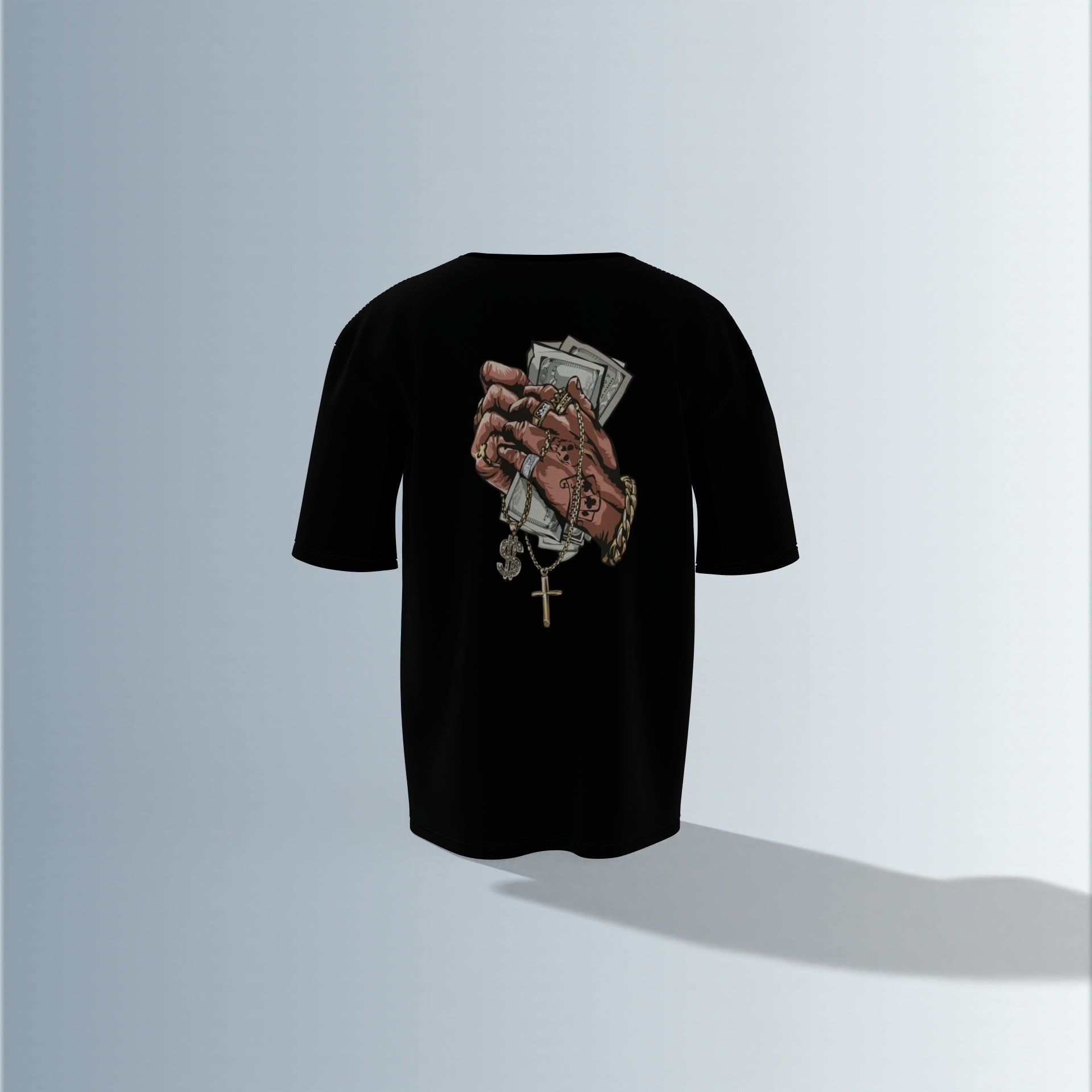 Blessed With Bills – Hustler’s Faith-Inspired Streetwear Tee for the Money-Minded Oversized T-shirt