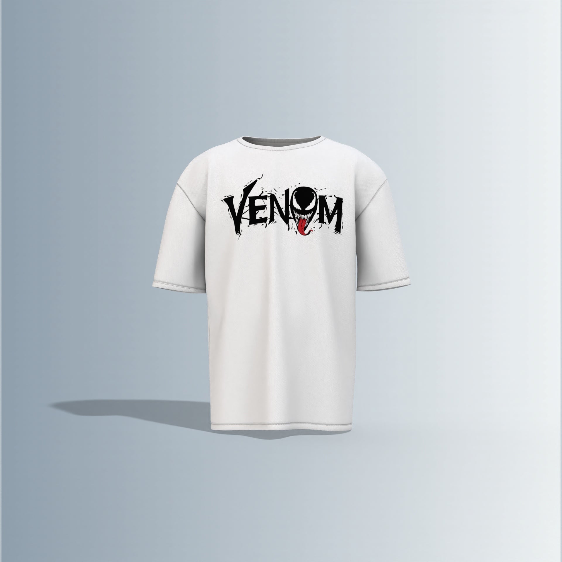 "Venom Strikes Back – Bold Graphic Tee Featuring Anti-Hero Symbiote with Dark Street Vibes Oversized Tshirt