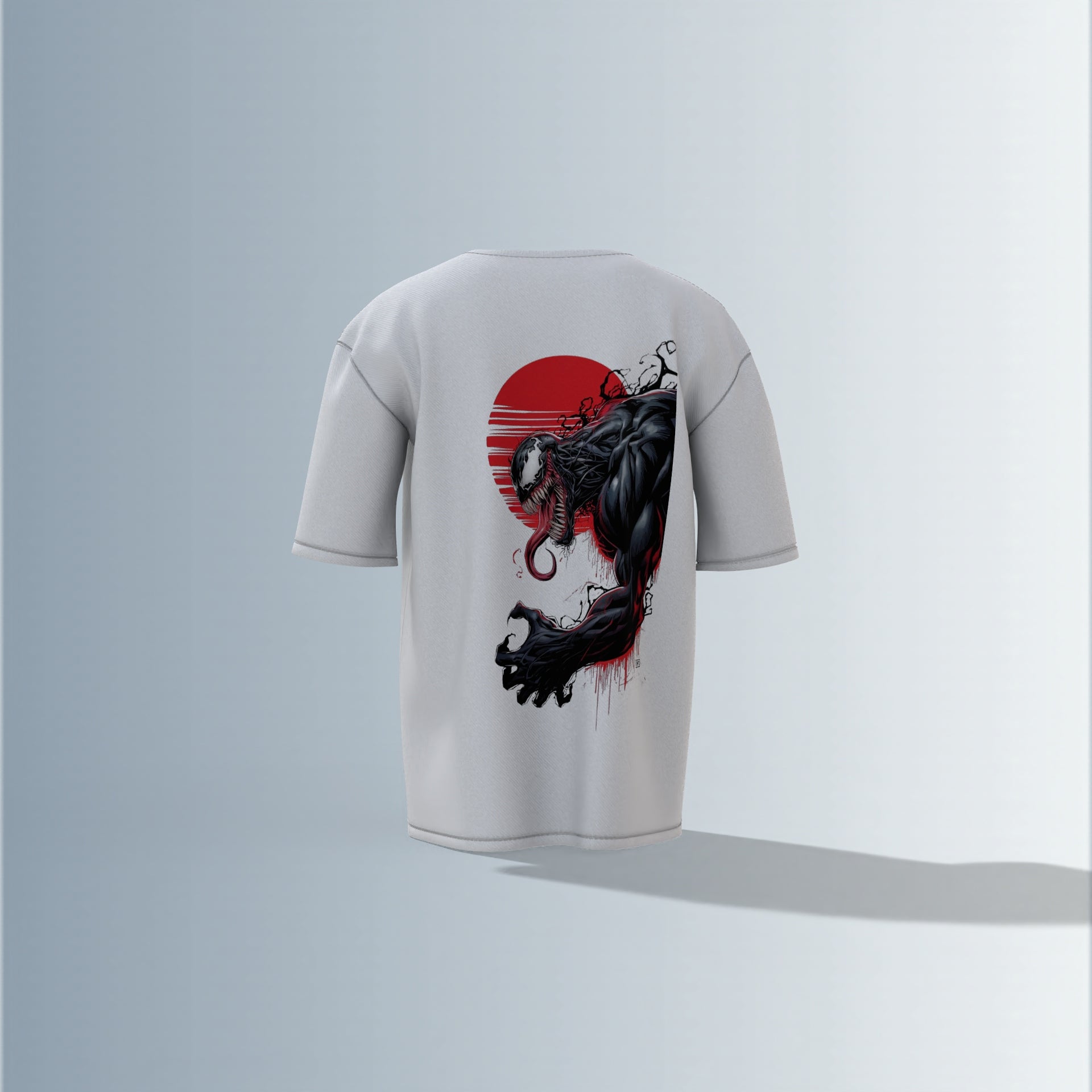 "Venom Strikes Back – Bold Graphic Tee Featuring Anti-Hero Symbiote with Dark Street Vibes Oversized Tshirt