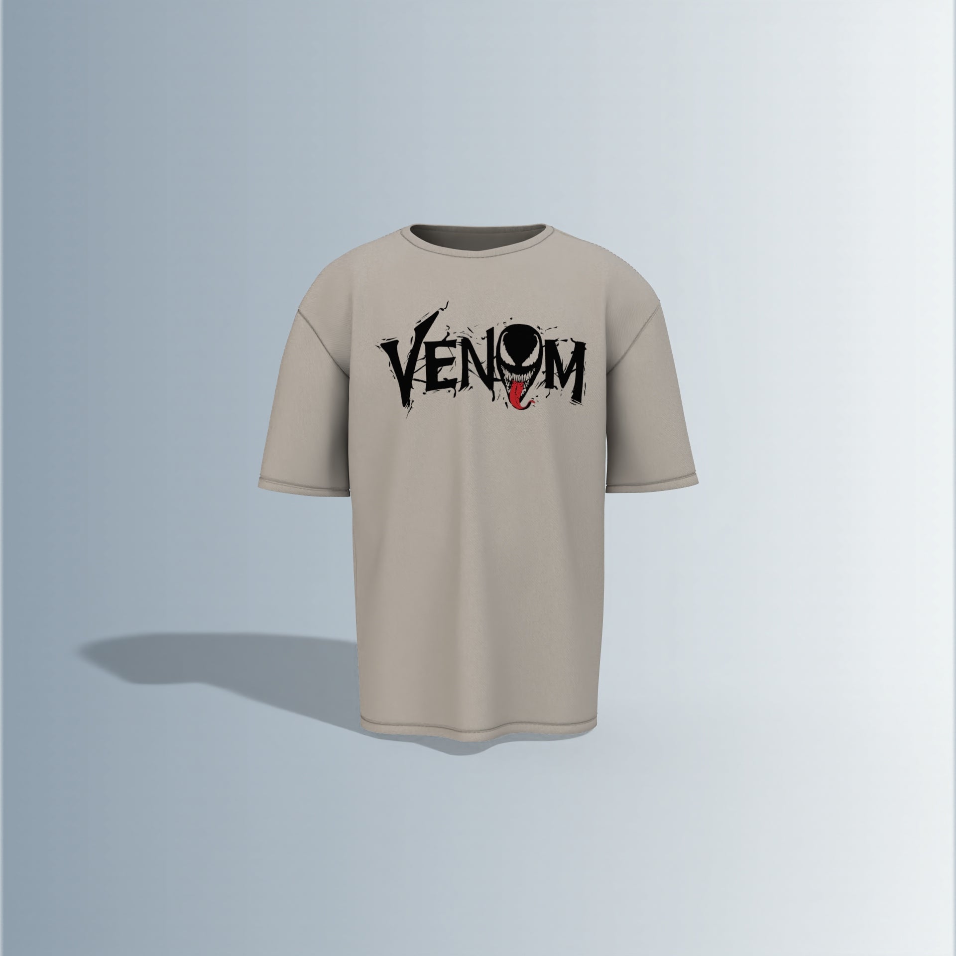 "Venom Strikes Back – Bold Graphic Tee Featuring Anti-Hero Symbiote with Dark Street Vibes Oversized Tshirt