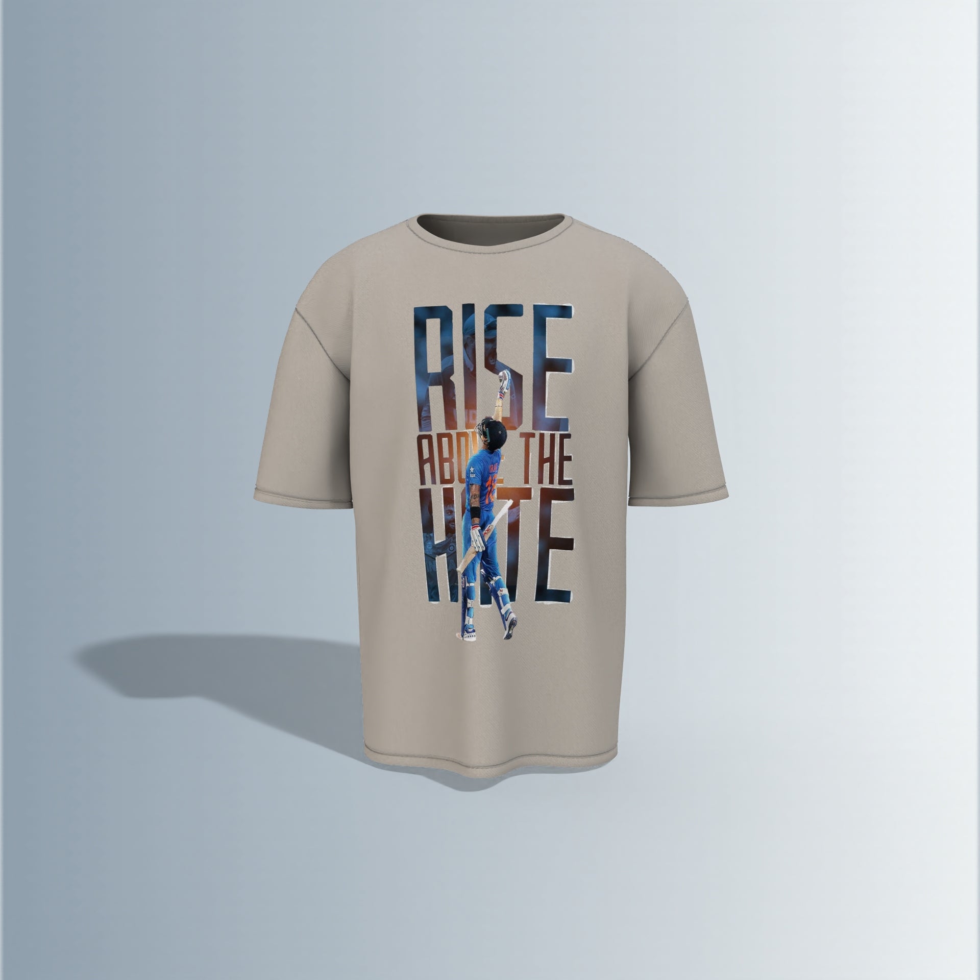 Rise Above the Hate – VIRAT KOHLI Graphic Tee for Resilient Champions Oversized T-shirt