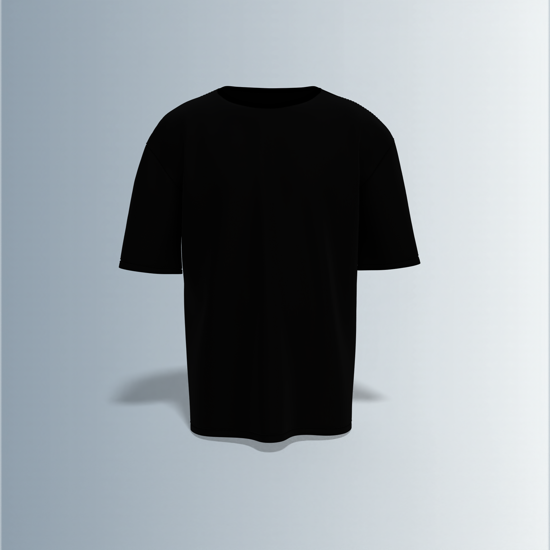 Oversized Graphic T-Shirt Featuring Anime-Inspired Sword-Wielding Character Illustration with “BEHIND” Bold Typography on the Back and Minimalist Plain Front