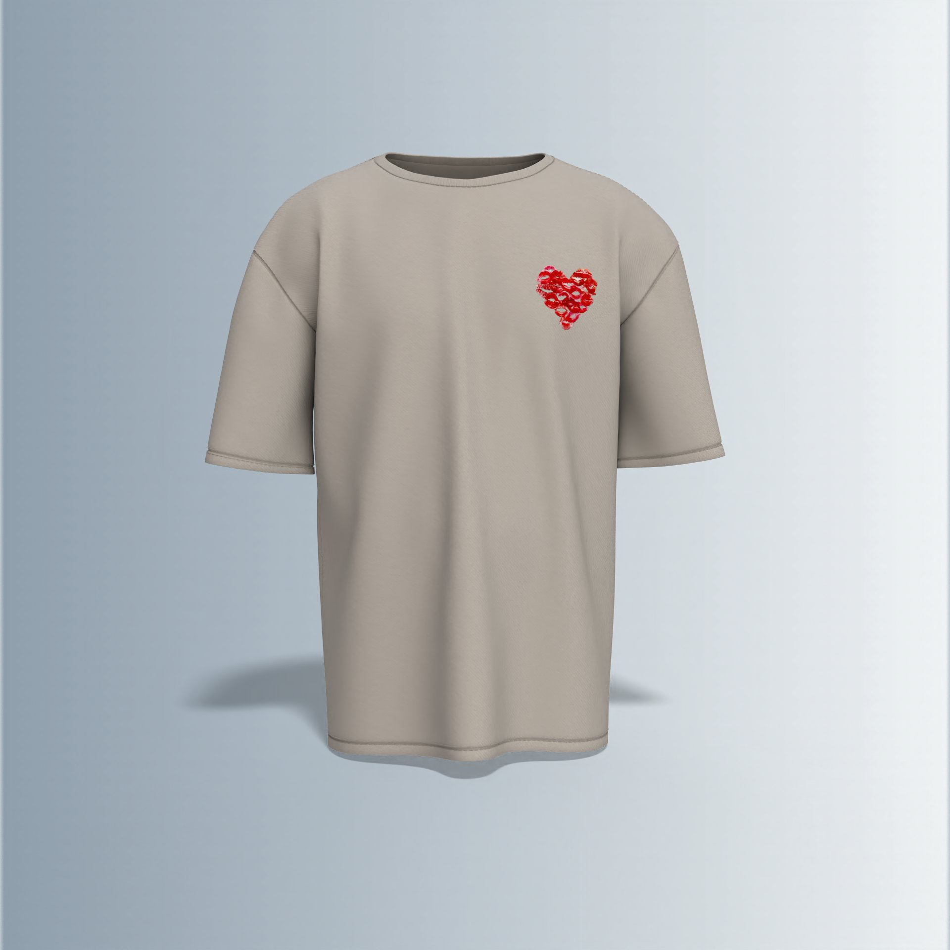 "Emotive Streetwear T-Shirt Featuring Handwritten 'I Dream You Love Me Again' Back Graphic and Small Broken Heart Chest Detail"