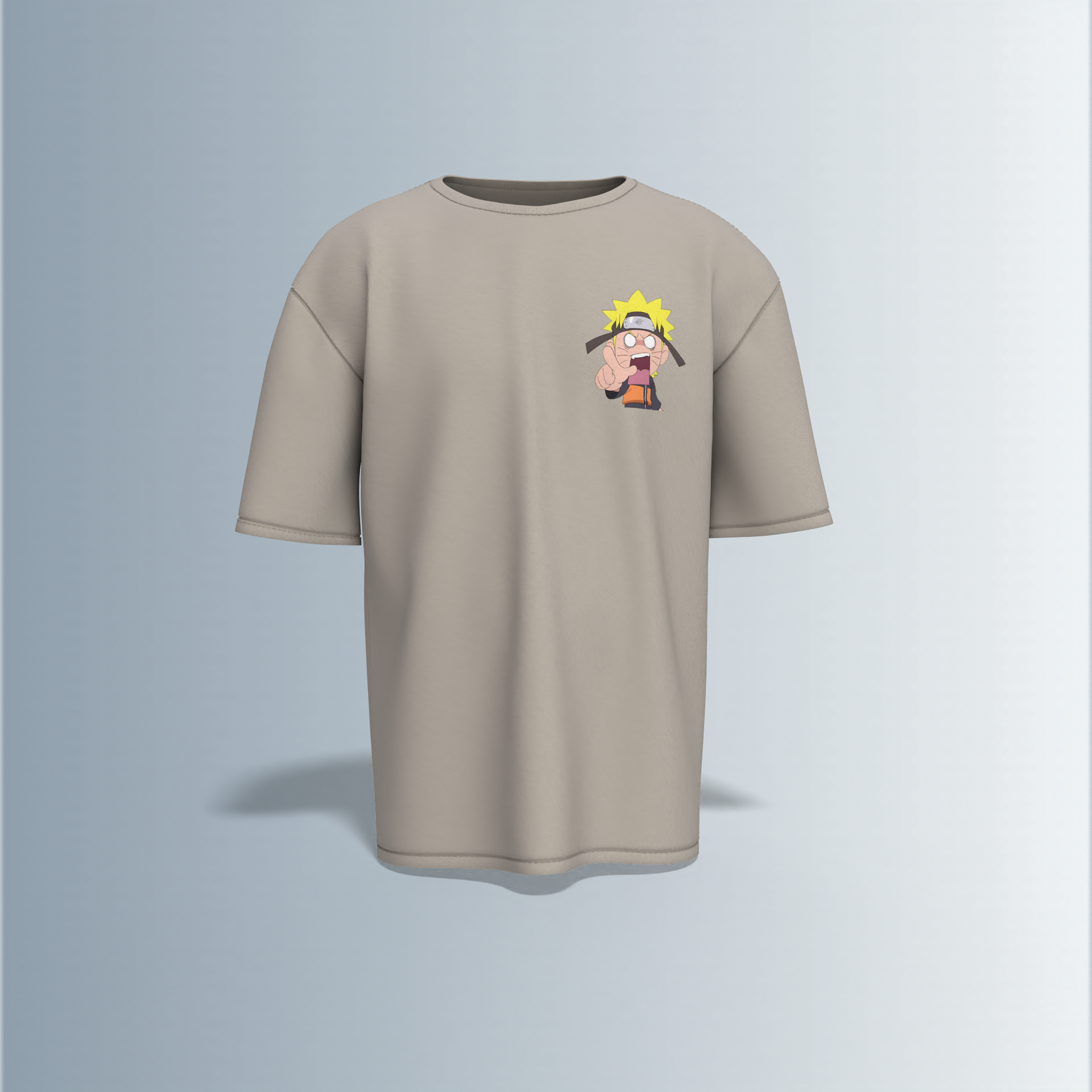 "Premium Oversized Anime Graphic Tee Featuring Iconic Ninja Character & Bold Japanese Catchphrase – Ultimate Statement Piece for Streetwear & Anime Fans"