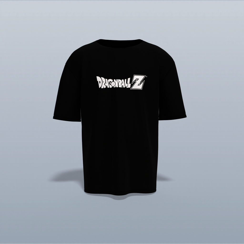 "Epic Son Goku Dragon Ball Z Oversized Graphic Tee – Iconic Anime Artwork with Bold Typography and Character Backstory"