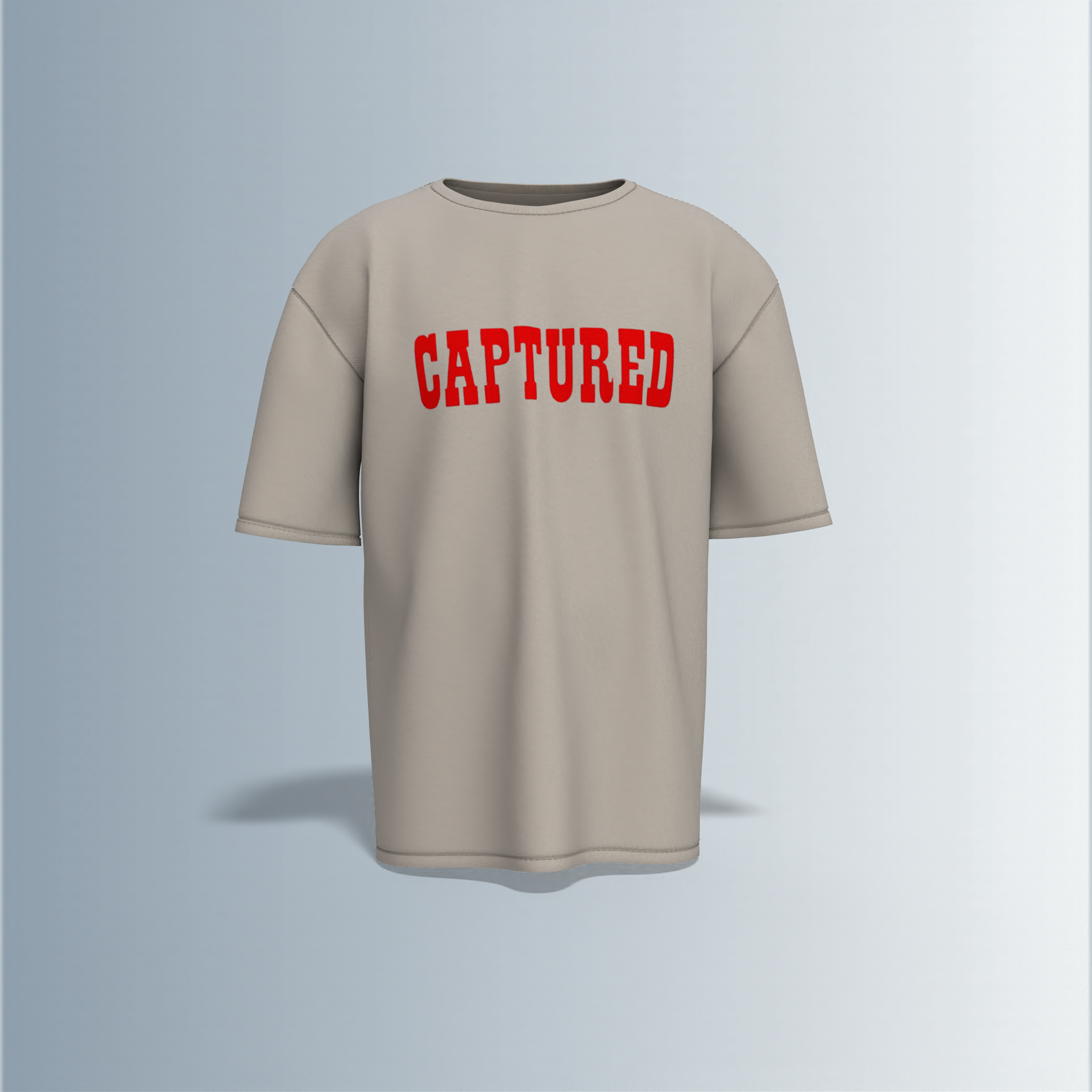 "Oversized Cartoon Mugshot T-Shirt – Bold ‘Captured’ Front Print with Comic-Style Arrested Cookie Character Back Graphic"