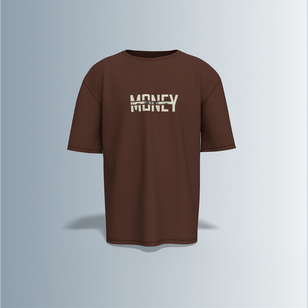 "Oversized Graphic Streetwear T-Shirt – Money Heist Inspired Masked Character Artwork with ‘No Rules’ Slogan & Bold Typography"