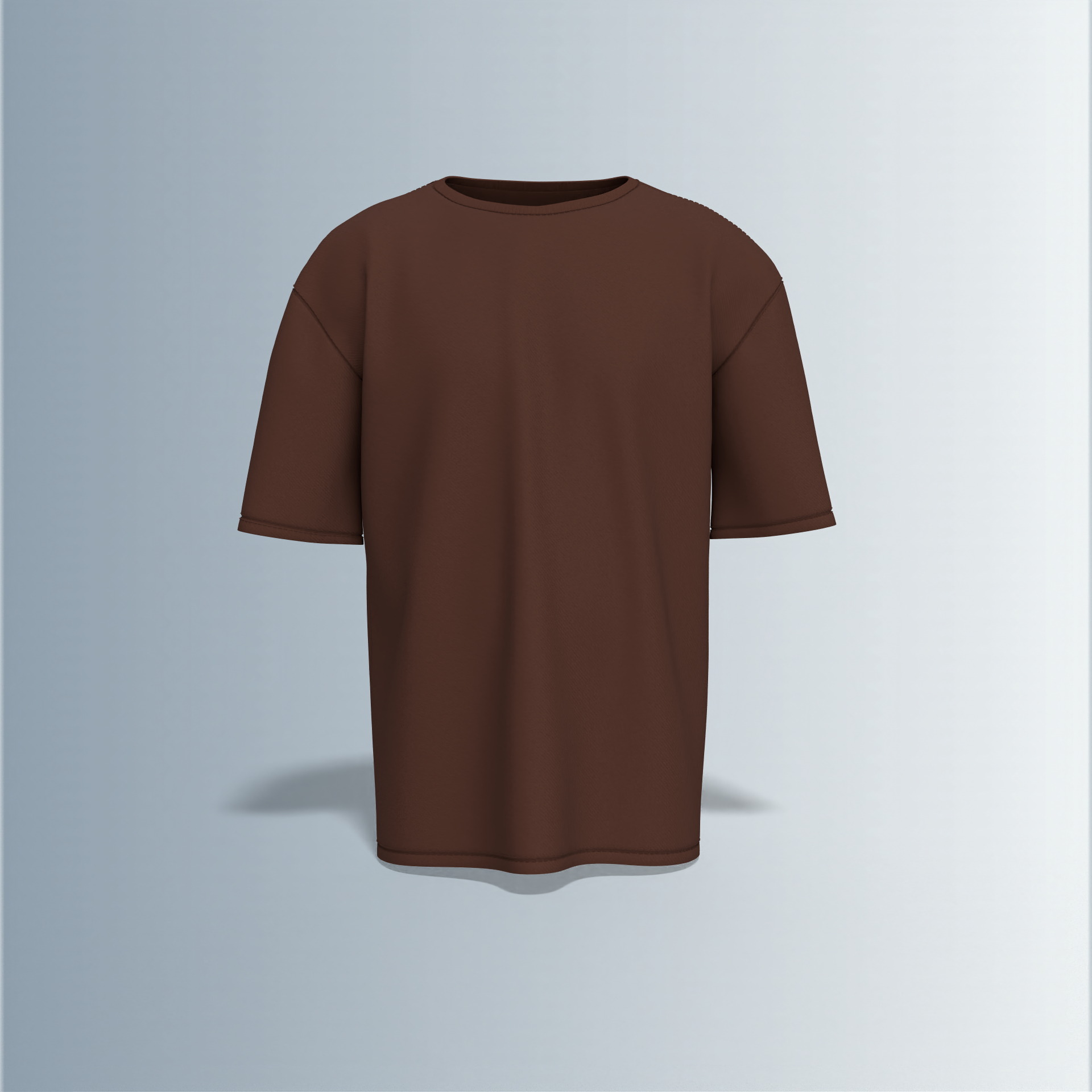 Oversized Graphic T-Shirt Featuring Anime-Inspired Sword-Wielding Character Illustration with “BEHIND” Bold Typography on the Back and Minimalist Plain Front